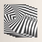 Black And  White Pop Art Optical Illusion Wrapping Paper Gallery Image 3