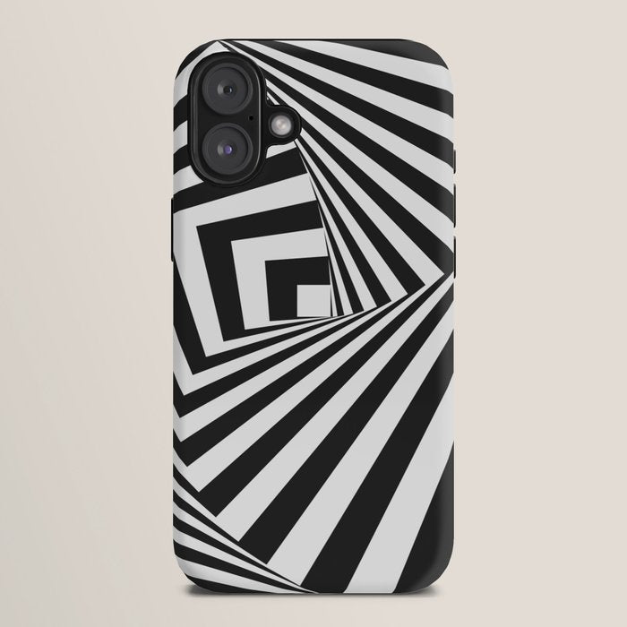 Black And  White Pop Art Optical Illusion iPhone Case Gallery Image 10