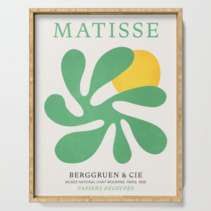 Star Leaf: Matisse Paper Cutouts VI Serving Tray Gallery Image 1
