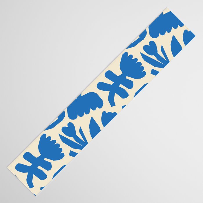 Blue flower nature art pattern Table Runner Gallery Image 3