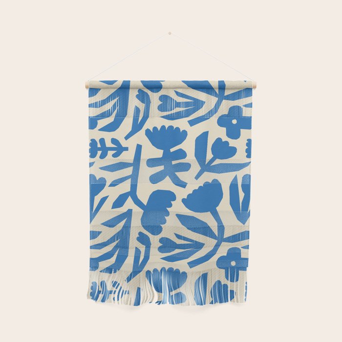 Blue flower nature art pattern Wall Hanging Gallery Image 1