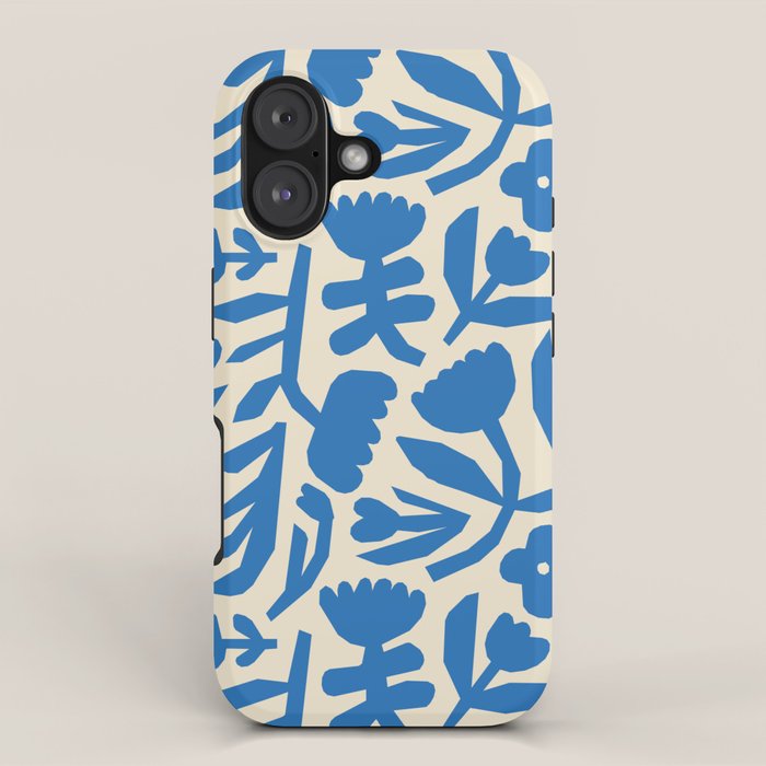 Blue flower nature art pattern iPhone Case Gallery Image 1