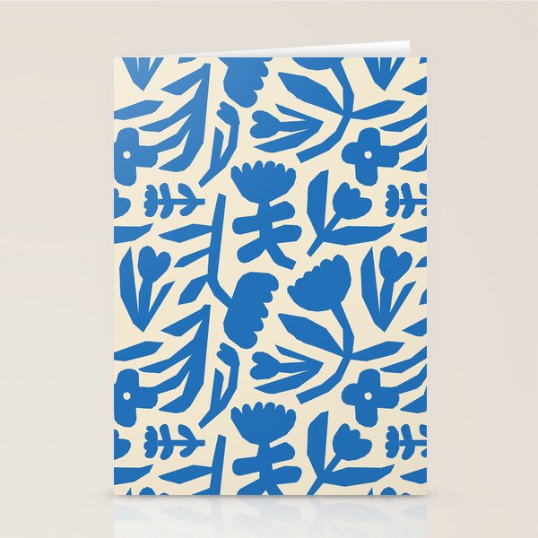 Blue flower nature art pattern Stationery Card Gallery Image 2