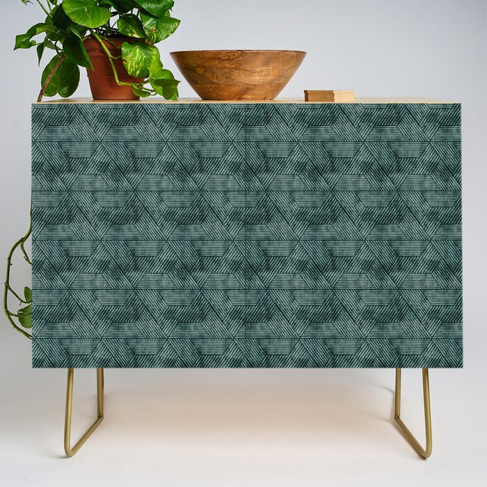 cadence triangles - dark green Credenza Gallery Image 1