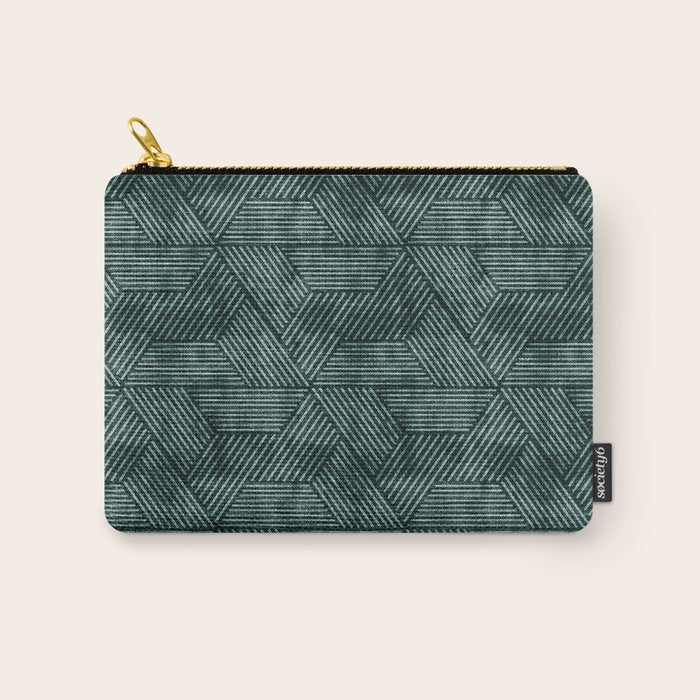cadence triangles - dark green Carry All Pouch Gallery Image 1