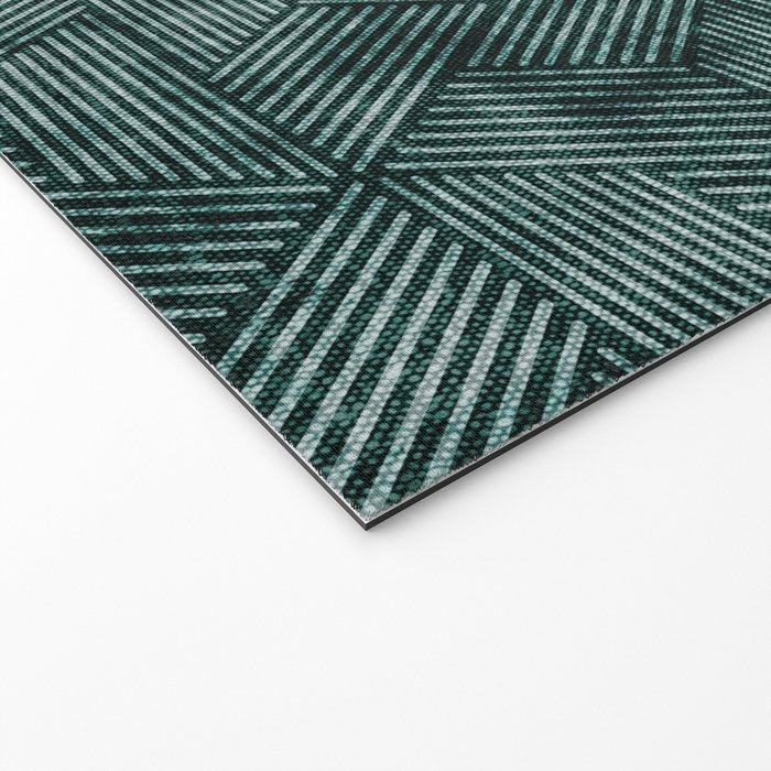 cadence triangles - dark green Welcome Mat Gallery Image 2