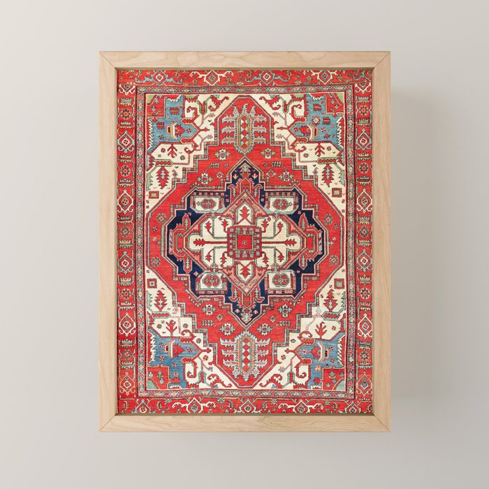 Heriz Azerbaijan Northwest Persian Carpet Print Mini Art Print Gallery Image 1