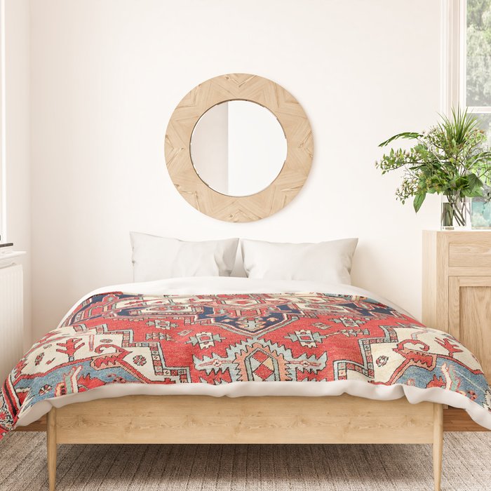 Heriz Azerbaijan Northwest Persian Carpet Print Duvet Cover Gallery Image 3