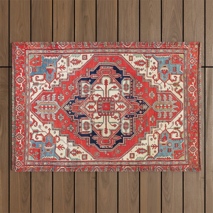 Heriz Azerbaijan Northwest Persian Carpet Print Outdoor Rug Gallery Image 1