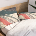 Thunder&Lightning {3}: Minimal watercolor abstract in pinks, blues, and greens Pillow Sham Gallery Image 2