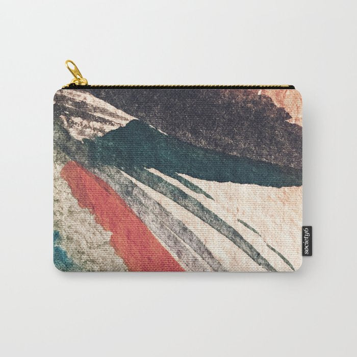 Thunder&Lightning {3}: Minimal watercolor abstract in pinks, blues, and greens Carry All Pouch Gallery Image 1