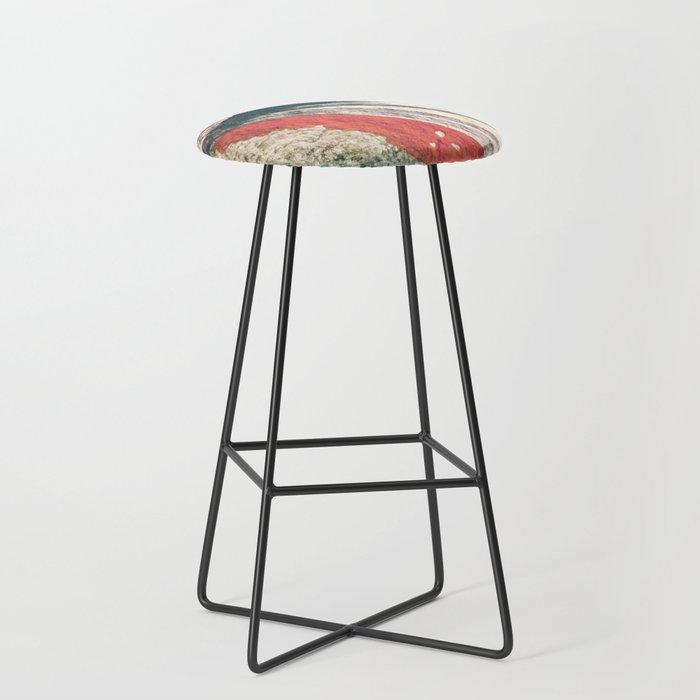 Thunder&Lightning {3}: Minimal watercolor abstract in pinks, blues, and greens Stool Gallery Image 1