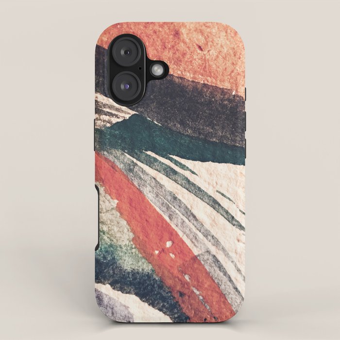 Thunder&Lightning {3}: Minimal watercolor abstract in pinks, blues, and greens iPhone Case Gallery Image 1