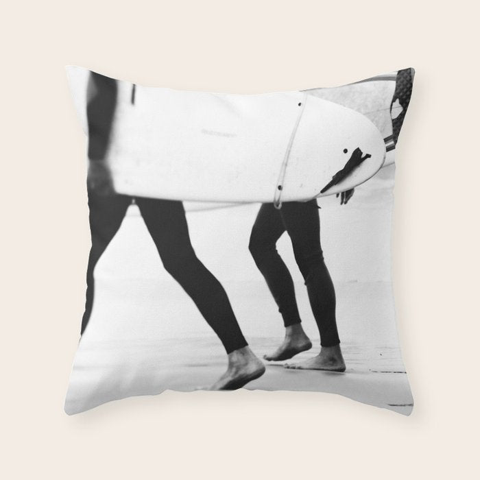 Catch a Wave Print - abstract black white surf board photography - Cool Surfers Print - Beach Decor Throw Pillow Gallery Image 6