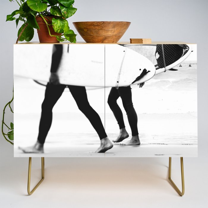 Catch a Wave Print - abstract black white surf board photography - Cool Surfers Print - Beach Decor Credenza Gallery Image 1