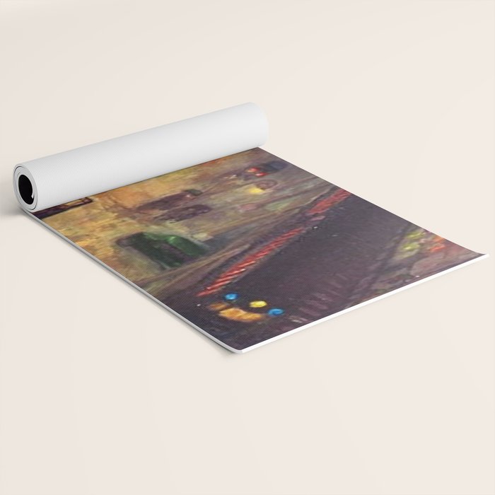 'The City from Greenwich Village' New York City subway cityscape by John French Sloan Yoga Mat Gallery Image 2