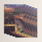 'The City from Greenwich Village' New York City subway cityscape by John French Sloan Wrapping Paper Gallery Image 3