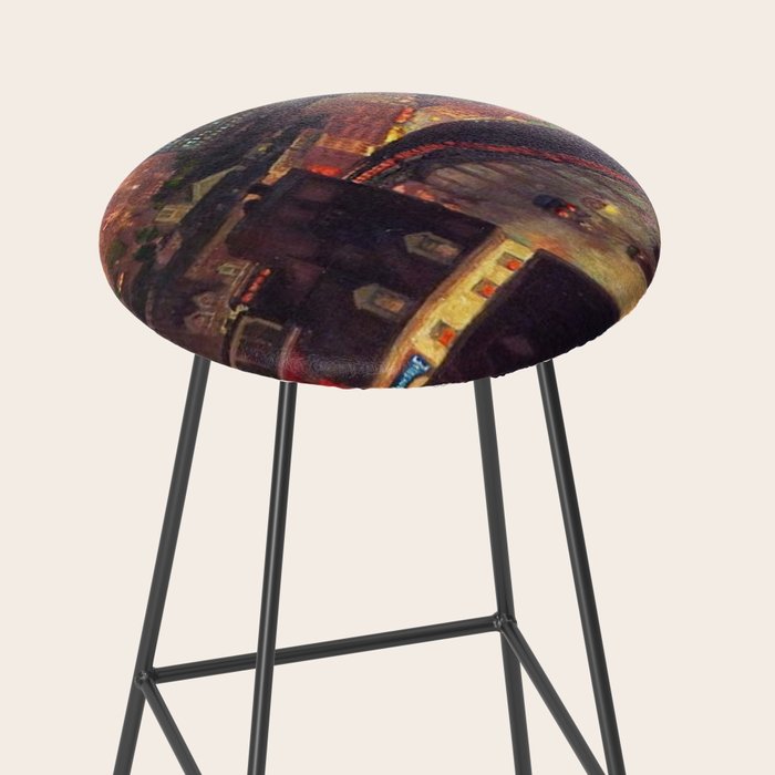'The City from Greenwich Village' New York City subway cityscape by John French Sloan Stool Gallery Image 2