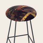 'The City from Greenwich Village' New York City subway cityscape by John French Sloan Stool Gallery Image 2