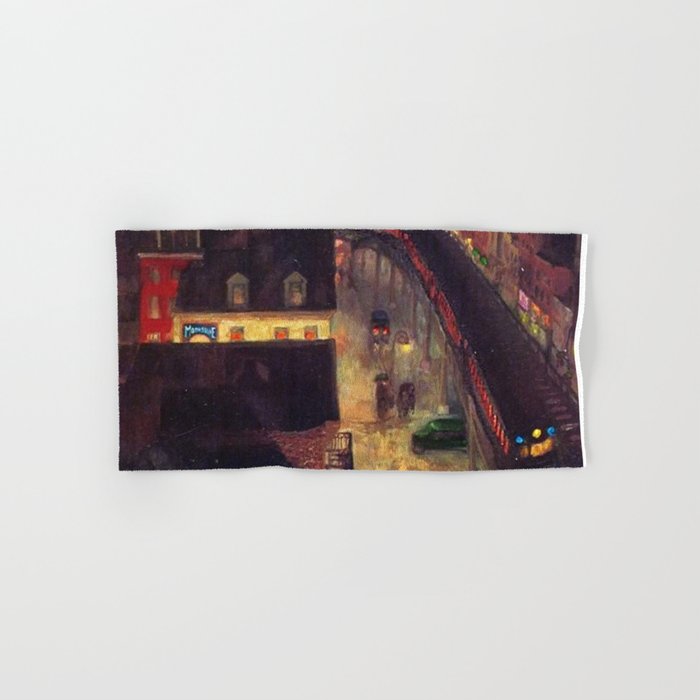 'The City from Greenwich Village' New York City subway cityscape by John French Sloan Towels Gallery Image 1