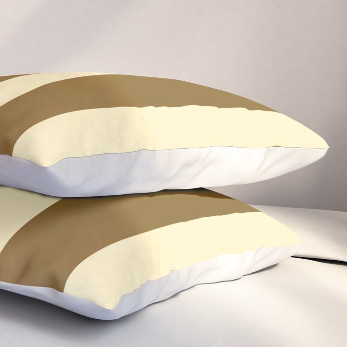 Burnt Sugar Coconut Striped Elegance Pillow Sham Gallery Image 3