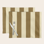 Burnt Sugar Coconut Striped Elegance Placemat Gallery Image 1