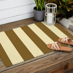 Burnt Sugar Coconut Striped Elegance Outdoor Rug Gallery Image 2
