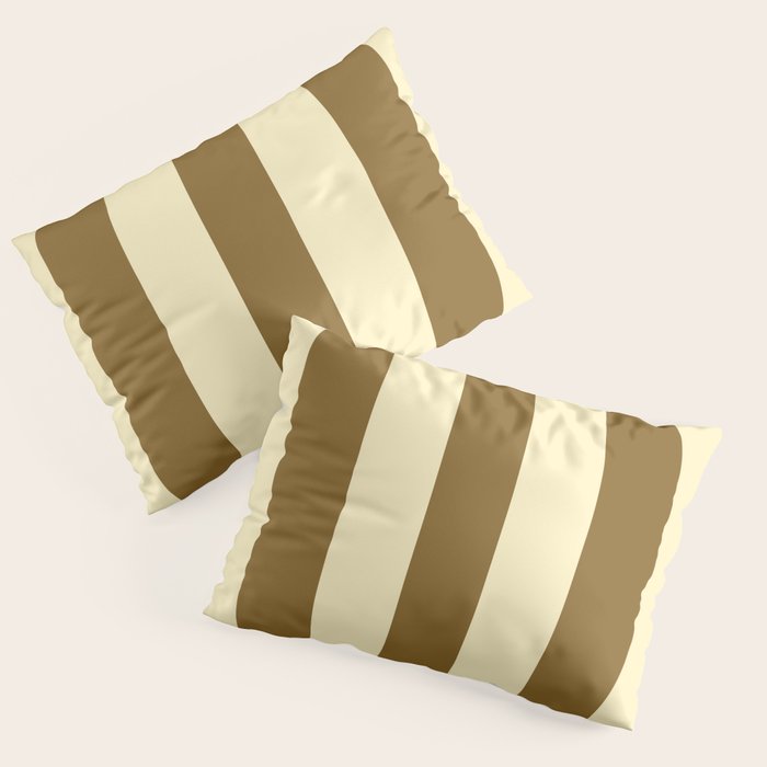 Burnt Sugar Coconut Striped Elegance Pillow Sham Gallery Image 3