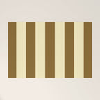 Burnt Sugar Coconut Striped Elegance Welcome Mat Gallery Image 1