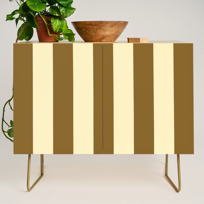 Burnt Sugar Coconut Striped Elegance Credenza Gallery Image 1