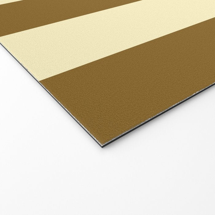 Burnt Sugar Coconut Striped Elegance Welcome Mat Gallery Image 2