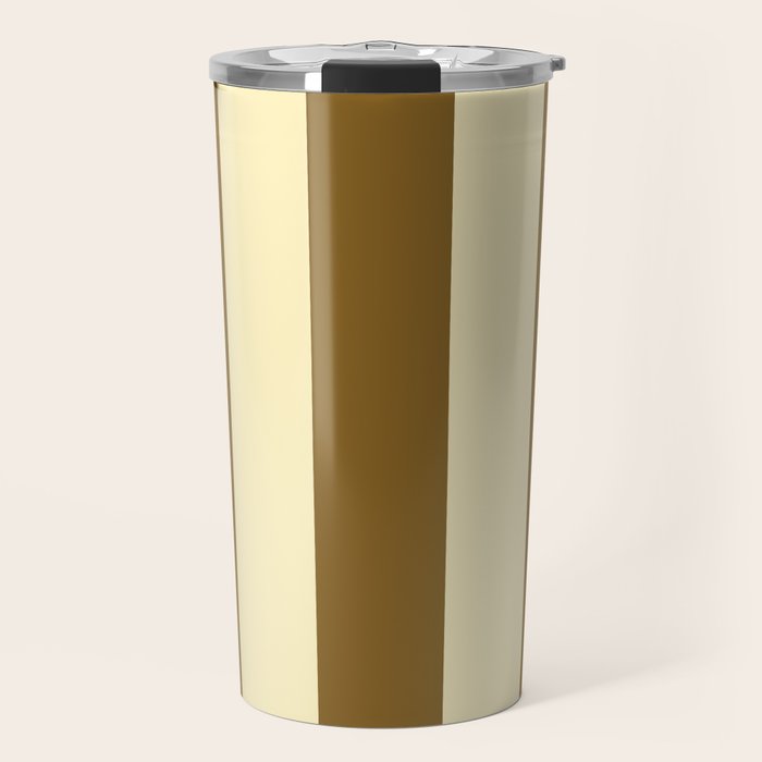 Burnt Sugar Coconut Striped Elegance Travel Mug Gallery Image 1