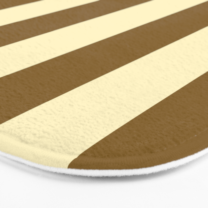 Burnt Sugar Coconut Striped Elegance Bath Mat Gallery Image 3
