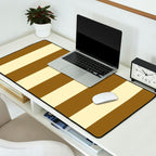 Burnt Sugar Coconut Striped Elegance Desk Mat Gallery Image 2
