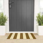 Burnt Sugar Coconut Striped Elegance Welcome Mat Gallery Image 3