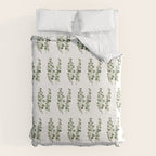 Eucalyptus (watercolor finger painting) Duvet Cover Gallery Image 6