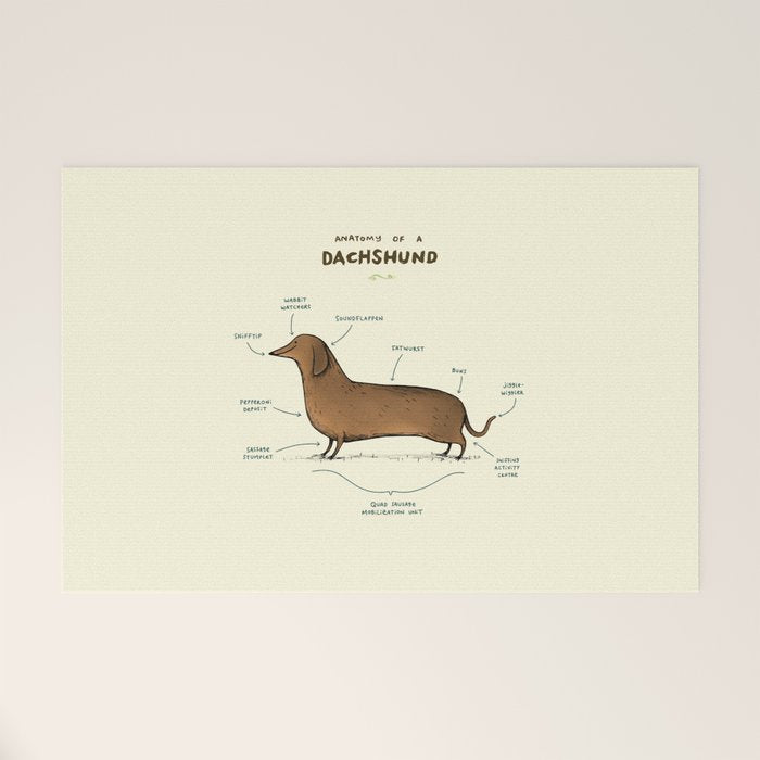 Anatomy of a Dachshund Welcome Mat Gallery Image 1