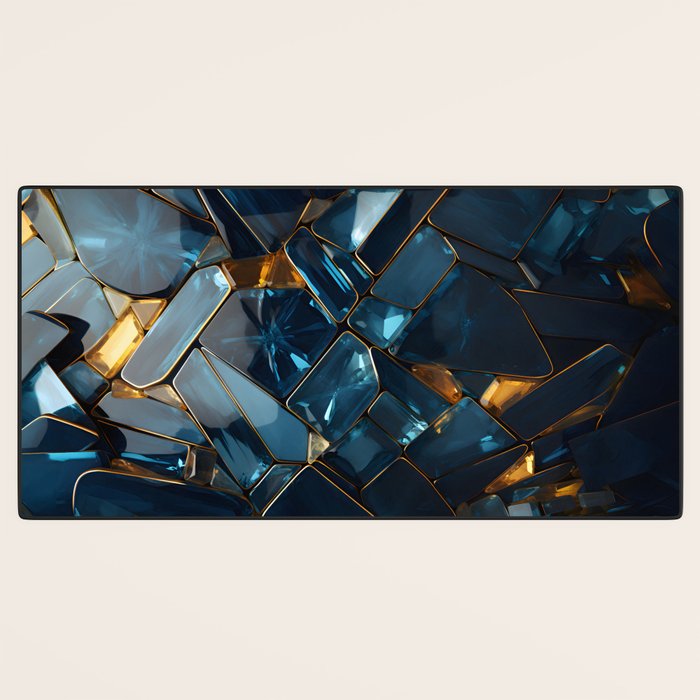 Opulence in Sapphire Blue Desk Mat Gallery Image 3