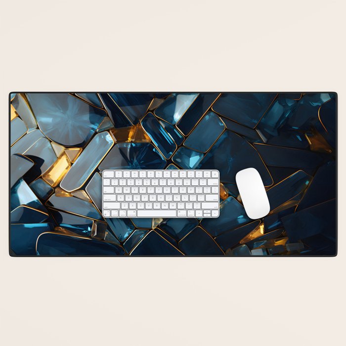 Opulence in Sapphire Blue Desk Mat Gallery Image 1