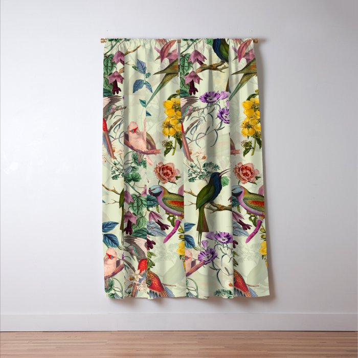 Floral and Birds VIII Window Curtain Gallery Image 3