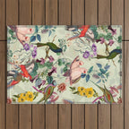 Floral and Birds VIII Outdoor Rug Gallery Image 1