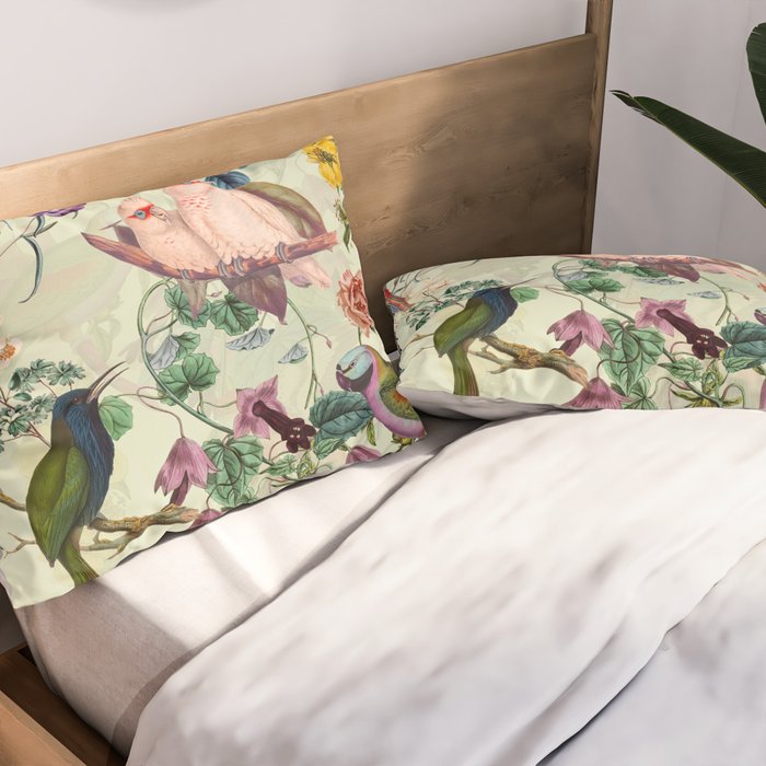 Floral and Birds VIII Pillow Sham Gallery Image 2