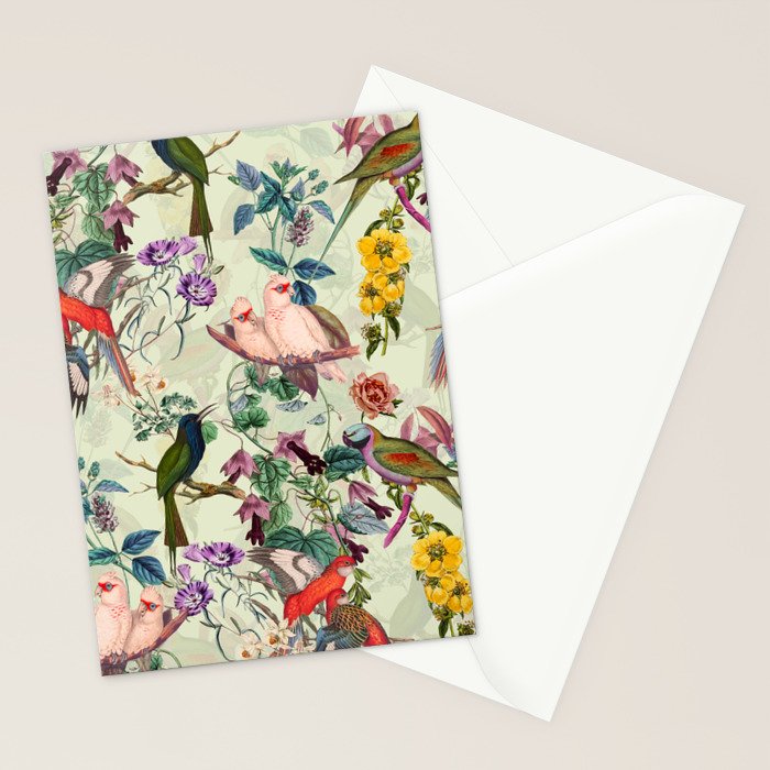 Floral and Birds VIII Stationery Card Gallery Image 2