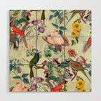 Floral and Birds VIII Wood Wall Art Gallery Image 1