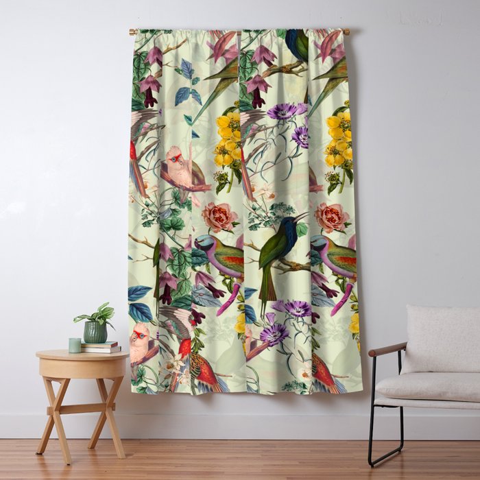 Floral and Birds VIII Window Curtain Gallery Image 5