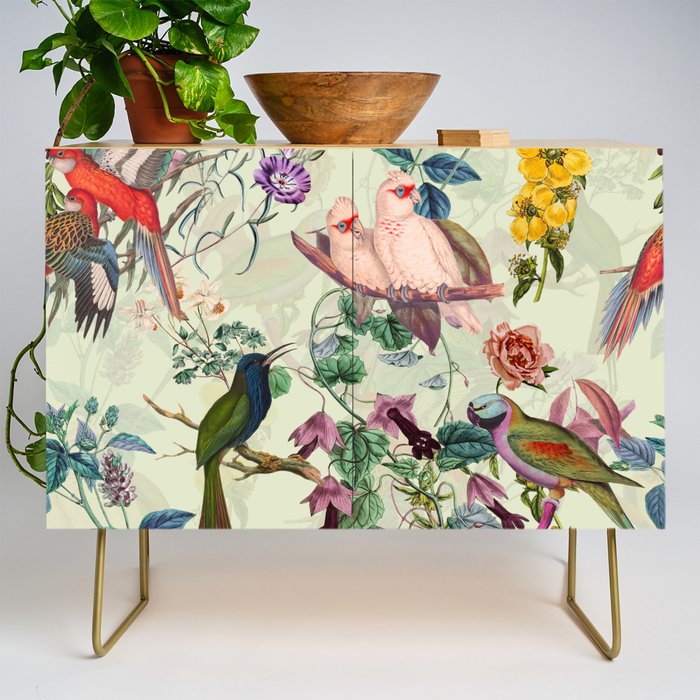 Floral and Birds VIII Credenza Gallery Image 1