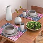 Flower Burst Petals Navy Pink Placemat Gallery Image 2