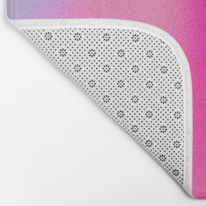 Pink Abstraction - Mid Century Minimalist Gradient Bath Mat Gallery Image 2