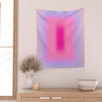 Pink Abstraction - Mid Century Minimalist Gradient Wall Tapestry Gallery Image 2