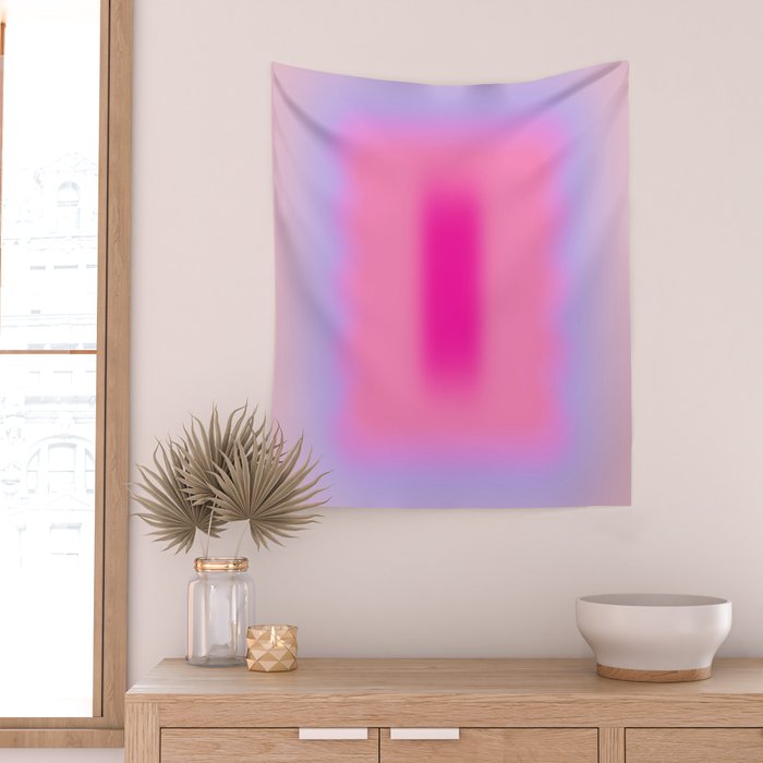 Pink Abstraction - Mid Century Minimalist Gradient Wall Tapestry Gallery Image 2